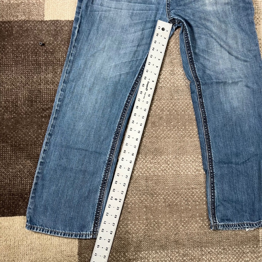 Seven7 Men's Straight Leg Denim Jeans Size 38x32 Pockets‎ Boho Whiskering - Picture 9 of 10